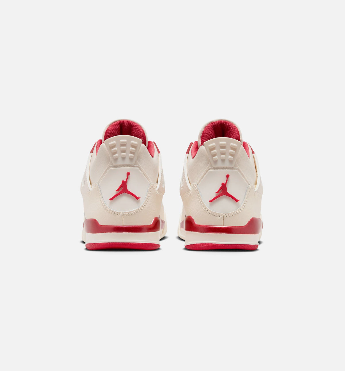 Air Jordan 4 Retro Valentine's Day Preschool Lifestyle Shoes - Pale Ivory/Sierra Red/Tough Red